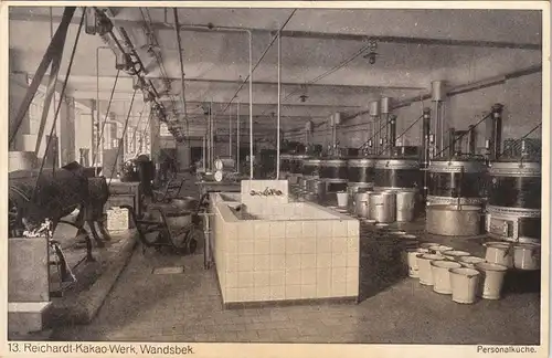Ansichtskarte Wandsbek-Hamburg Reichardt-Kakao, Persoalküche 1928