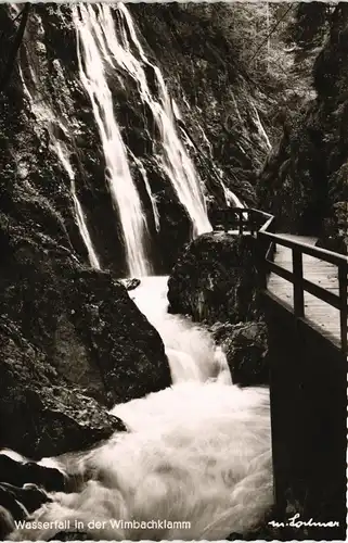 Ansichtskarte Berchtesgaden Wasserfall in der Wimbachklamm 1962