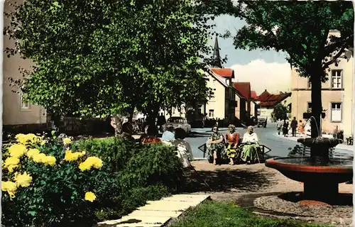 Ansichtskarte Bischofsgrün Straßenpartie 1963