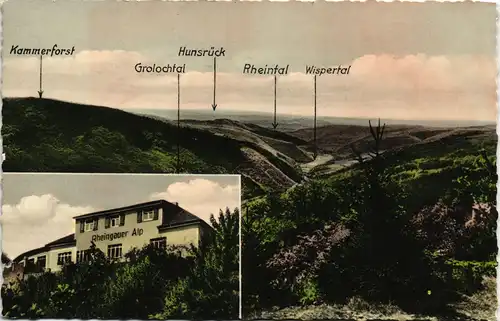 Ansichtskarte Presberg-Rüdesheim (Rhein) 2 Bild Rheingauer Alp 1961