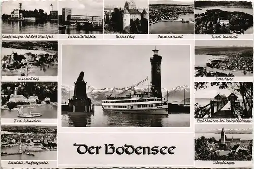 Bodensee Dampfer, Fahrgastschiffe, Fähren Lindau Langenargen 1957