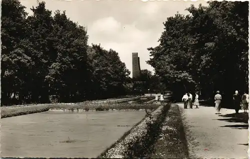 Ansichtskarte Laboe Kurpark - Marinedenkmal 1963