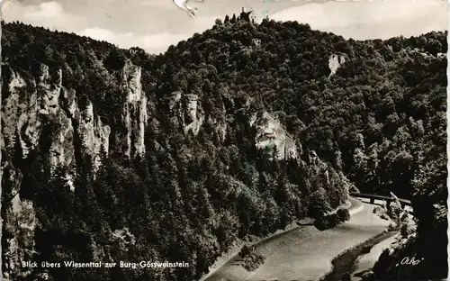 Ansichtskarte Gößweinstein Blick übers Wiesenttal zur Burg 1961
