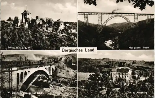 Elberfeld-Wuppertal Bergisches Land Burg Müngstener Brücke 1961
