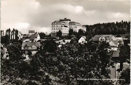 Ansichtskarte Meschede Walburga-Krankenhaus 1956