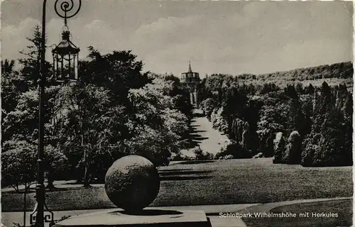 Ansichtskarte Bad Wilhelmshöhe-Kassel Cassel Schloßpark mit Herkules 1961