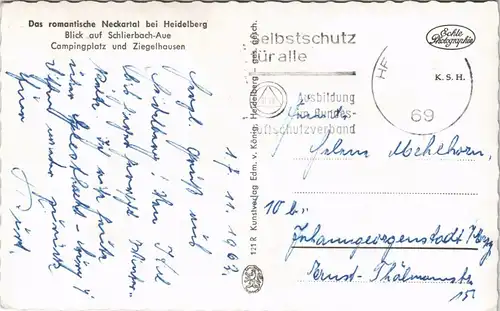 Ansichtskarte Schlierbach-Heidelberg Das romantische Neckartal 1962