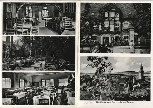 Ansichtskarte Idstein Gasthaus zum Tal - außen und innen 1956