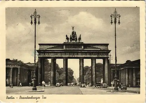 Ansichtskarte Mitte-Berlin Brandenburger Tor, Verkehr 1958
