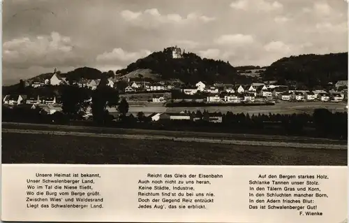 Ansichtskarte Schwalenberg-Schieder-Schwalenberg Blick auf die Stadt 1963