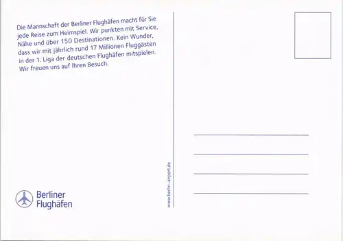 Schönefeld-Berlin Flughafen Scherzkarte Macht die Dinger rein 1998