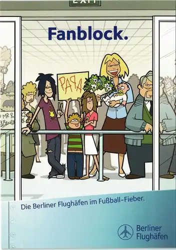 Schönefeld-Berlin Berliner Flughäfen - Scherzkarte Fanblock 1999
