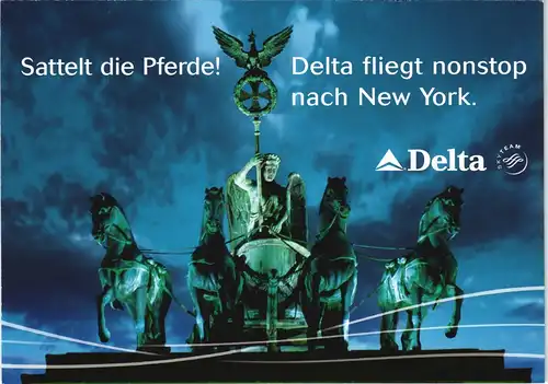 Ansichtskarte Tegel-Berlin Flughafen - DELTA Airlines Werbekarte 2004