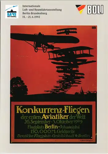 Ansichtskarte Berlin Aviatiker-Treffens, Berlin 1909. - Plakat 1992