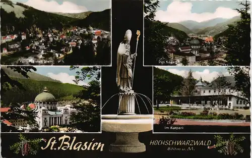 St. Blasien Mehrbild-AK Stadtteilansichten, Hoch-Schwarzwald 1960
