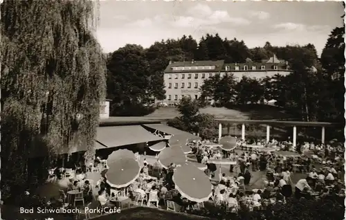 Ansichtskarte Bad Schwalbach Langenschwalbach Partie am Park-Café 1964/1962