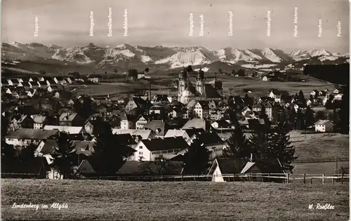 Ansichtskarte Lindenberg (Allgäu) Panorama-Ansicht 1965