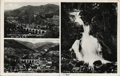 .Baden-Württemberg Schwarzwald (Mittelgebirge) Hornberg  Wasserfall 1952
