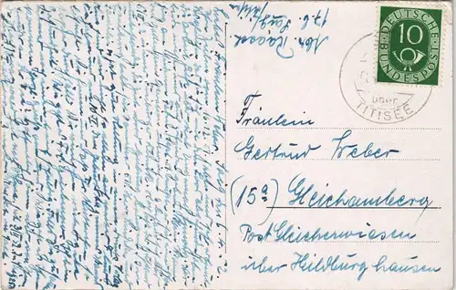 .Baden-Württemberg Schwarzwald (Mittelgebirge) Hornberg  Wasserfall 1952