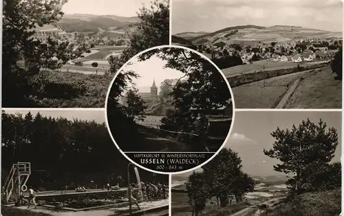 Ansichtskarte Usseln-Willingen (Upland) Mehrbild-AK mit 5 Foto-Ansichten 1956