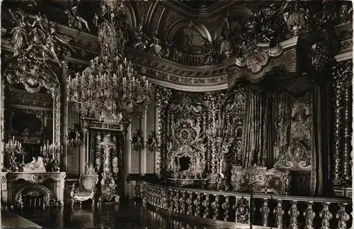 Ansichtskarte Chiemsee Prunkschloß Herrenchiemsee Paradeschlafzimmer 1960