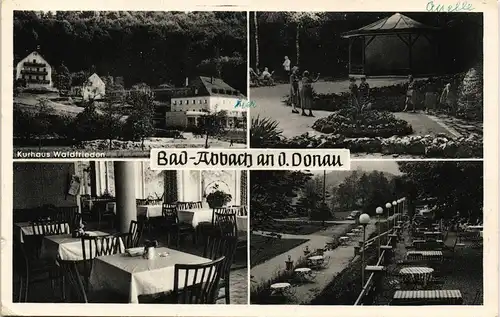 Ansichtskarte Bad Abbach Mehrbild-AK Kurhaus Waldfrieden Innen & Außen 1955