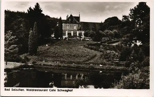 Ansichtskarte Bad Salzuflen Waldrestaurant Café Schwaghof 1950