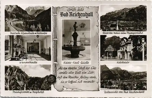 Ansichtskarte Bad Reichenhall Mehrbild-AK mit 7 Echtfoto-Ansichten 1960