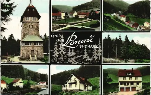 Lonau-Herzberg (Harz) Mehrbild-AK  Ansichten, Wohnhäuser, Panorama uvm. 1968