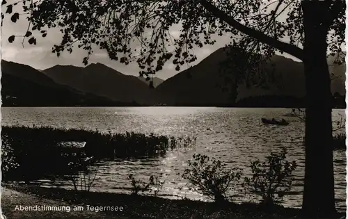 Ansichtskarte Bad Wiessee Abendstimmung am Tegernsee 1961