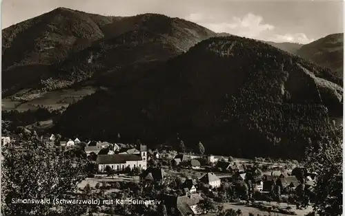 Ansichtskarte Simonswald Panorama-Ansicht mit Kandelmassiv Schwarzwald 1954