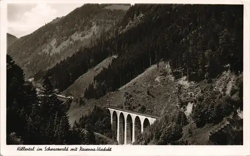 Ansichtskarte Breitnau Höllental im Schwarzwald mit Rauenna-Viadukt 1953