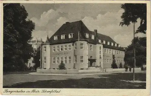 Bad Langensalza Stadtteilansicht Strassen Ansicht Schwefelbad Haus 1950