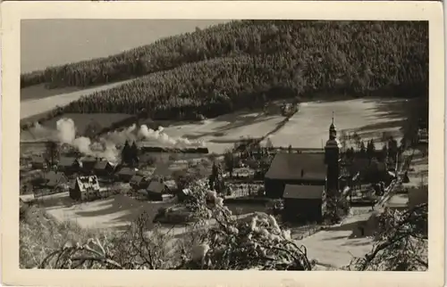 Ansichtskarte Jonsdorf Panorama mit Zittauer Gebirge DDR AK 1955