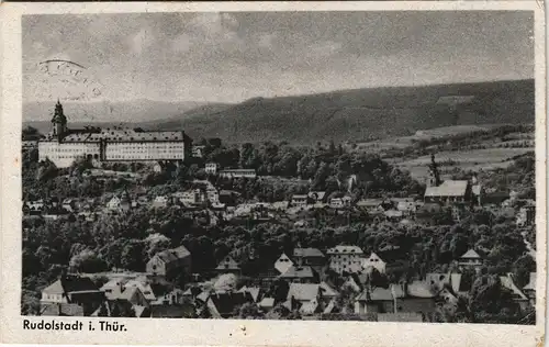 Ansichtskarte Rudolstadt Panorama-Ansicht DDR Ansicht 1955