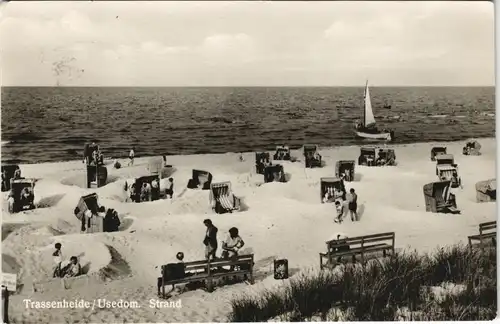 Ansichtskarte Trassenheide Strand Ostsee DDR AK 1958/1957