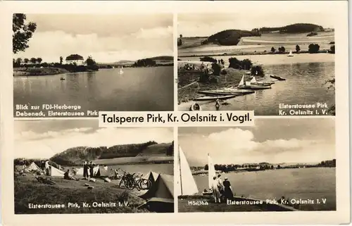 Ansichtskarte Oelsnitz (Vogtland) DDR Mehrbild-AK mit 4 Foto-Ansichten 1959