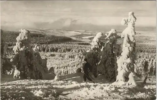 .Sachsen Blick vom Kahleberg nach Schellerhau Erzgebirge DDR AK 1965