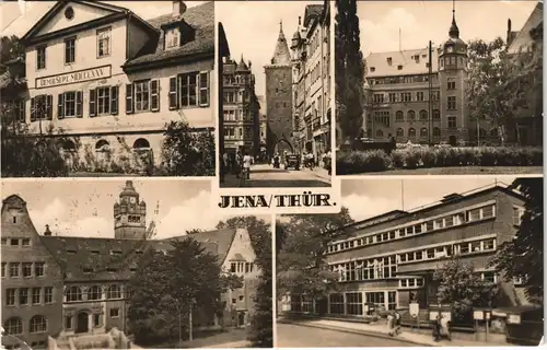 Ansichtskarte Jena DDR Mehrbild-AK Gebäude & Stadtteilansichten 1959/1958