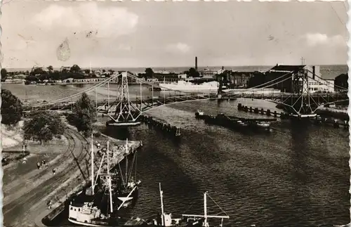 Ansichtskarte Rüstringen-Wilhelmshaven Brücke und Industrieanlagen 1961