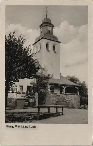 Ansichtskarte Tabarz/Thüringer Wald Partie a.d. Kirche DDR AK 1953