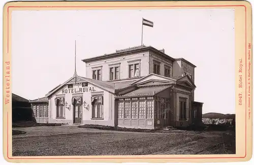 Ansichtskarte Westerland-Sylt Hotel Royal CDV Kabinettfoto 1894 Kabinetfoto