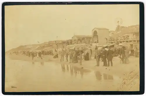 Westerland-Sylt Restaurant Windrad Strand CDV Kabinettfoto 1889