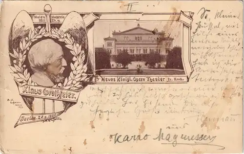 Ansichtskarte Berlin Neues Opern-Theater Klaus Grothmeier 1899