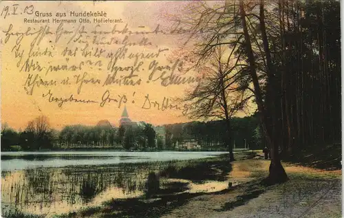 Ansichtskarte Grunewald-Berlin Hundekehle - Restaurant Otto Hermann 1903