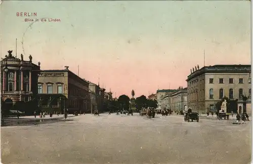 Ansichtskarte Mitte-Berlin Blick in die Linden 1906