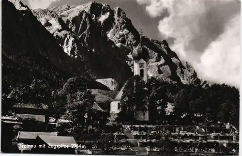 Ansichtskarte Grainau Grainau mit Zugspitze Panorama AK 1965