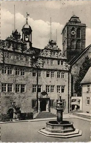 Ansichtskarte Bad Hersfeld Rathaus und Stadt-Kirche 1963/1960