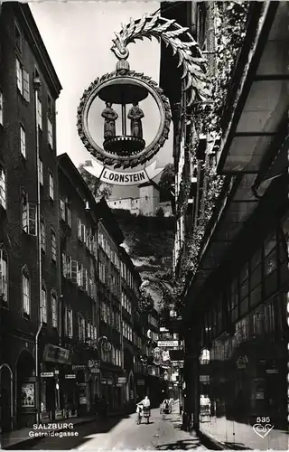 Ansichtskarte Salzburg Getreidegasse Partie am Geschäft L. Ornstein 1971