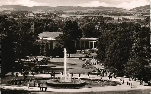 Bad Oeynhausen Kurpark, Wasserspiele, Wandelhalle, Wiehengebirge 1957